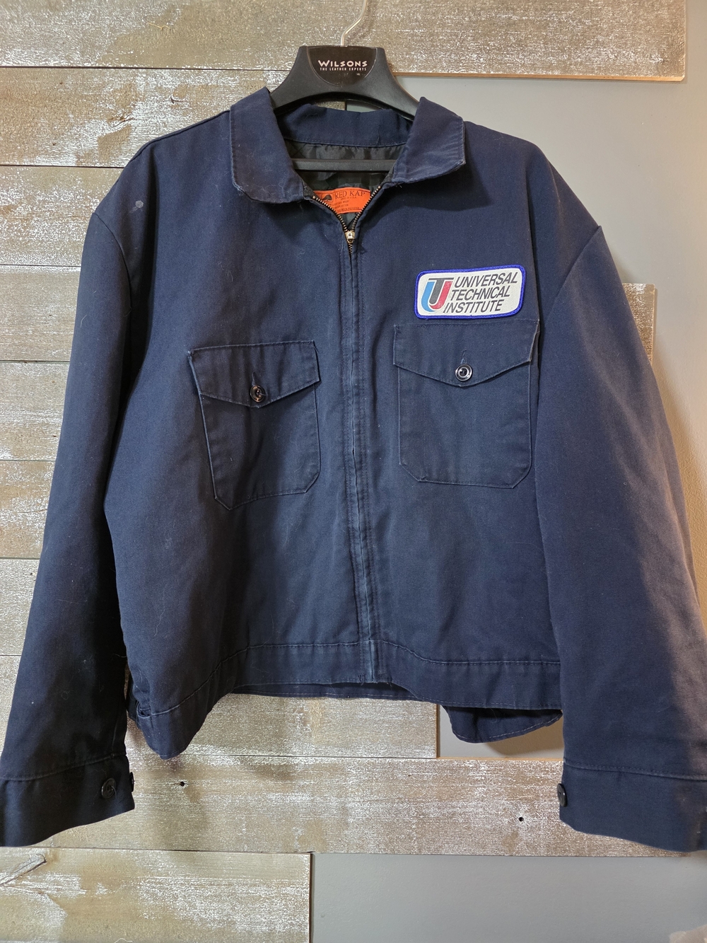Vintage Red Kap UTI Mechanics Jacket - Distressed Navy Blue Workwear